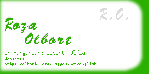 roza olbort business card
